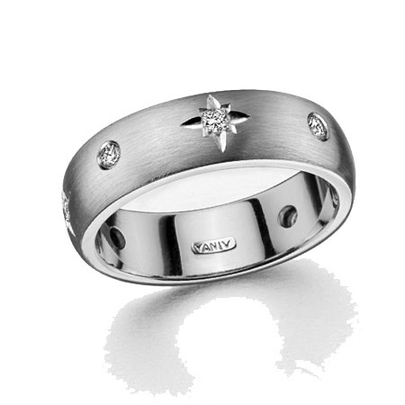 Engagement ring - 18k white gold