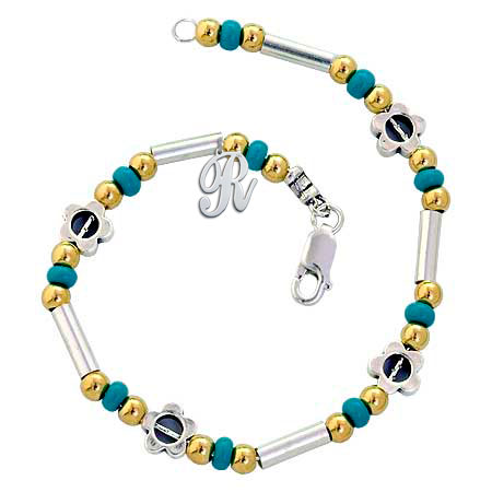 Personalized bracelet with an initial