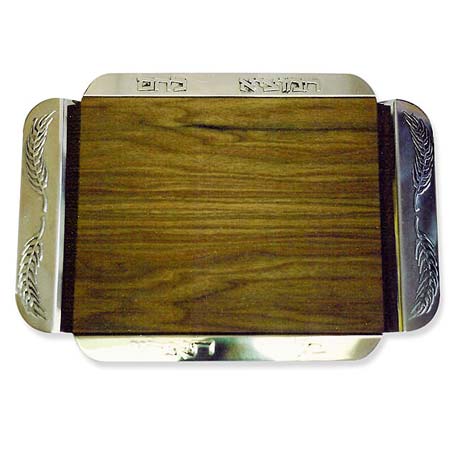 Wheat motif - 925 Sterling Silver Challah Board