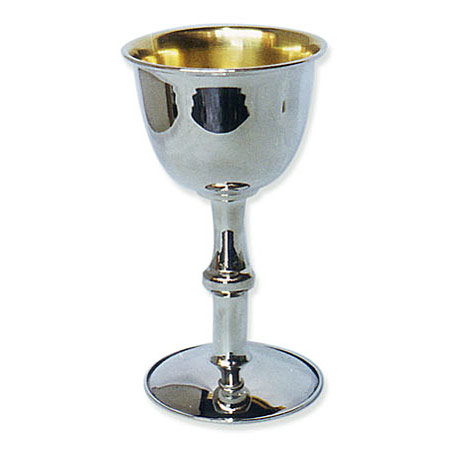 Concave tube - 925 Silver Kiddush cup