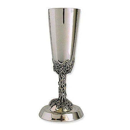 Grape motif -  925 Silver Kiddush Cup