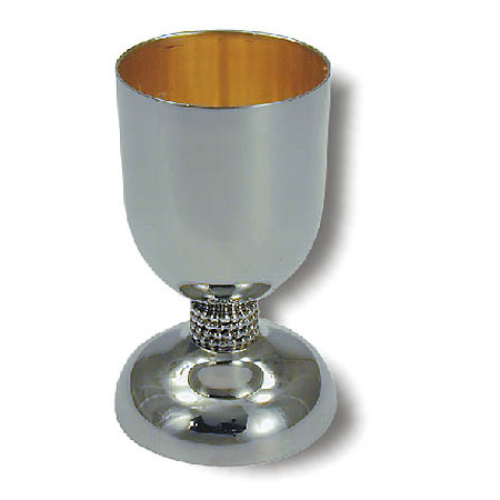 four rows of pearls - 925 Silver Kiddush Cup