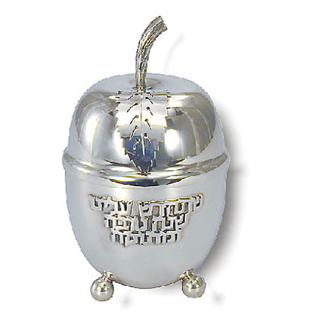 Apple- shaped - 925 Sterling Silver Honey dish