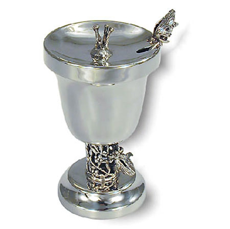 Bees & Leaves ornament - 925 Sterling Silver Honey dish