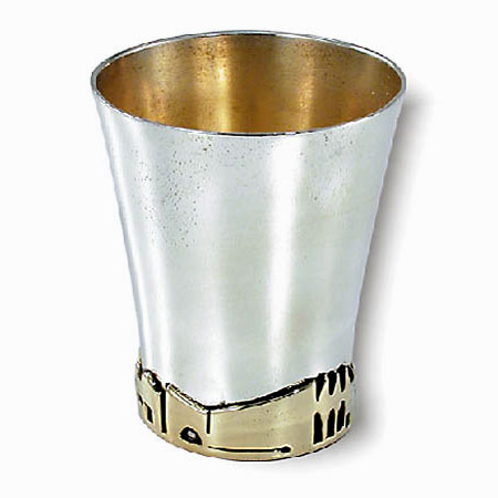 Jerusalem of Gold panorama - 925 Silver Liquor Cup