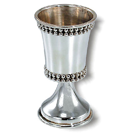 Two rows of pearls - 925 Silver Liquor Cup
