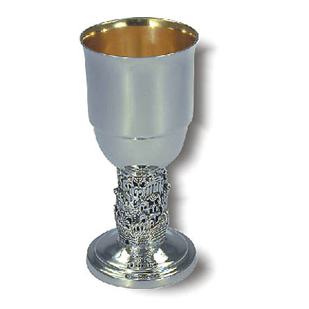 Jerusalem panorama motif -925 Silver Kiddush cup