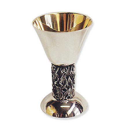 Flower motif - 925 Silver Kiddush Cup