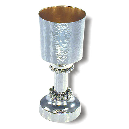 Hammered  - 925 Silver Kiddush cup
