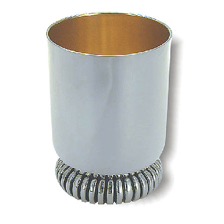 Coils on base - 925 Silver Kiddush cup