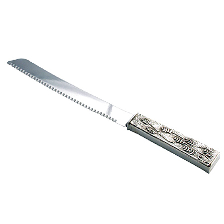wheat motif - 925 Sterling Silver Challah Knife