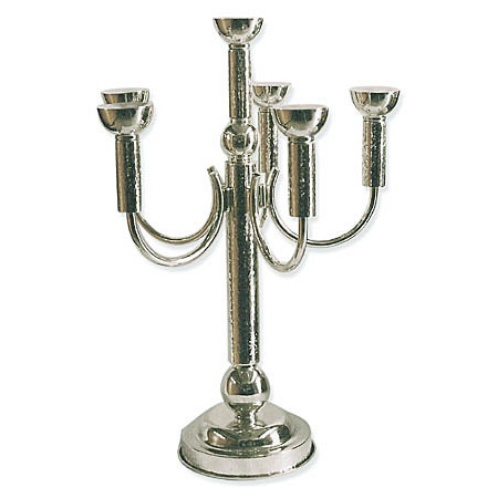 6-branched, hammered - Sterling Silver candelabra