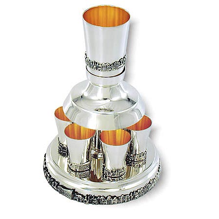 Fountain set, Jerusalem of Gold panorama, -  925 Sterling Silver