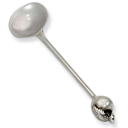 Apple top -  925 Sterling Silver Honey dish spoon