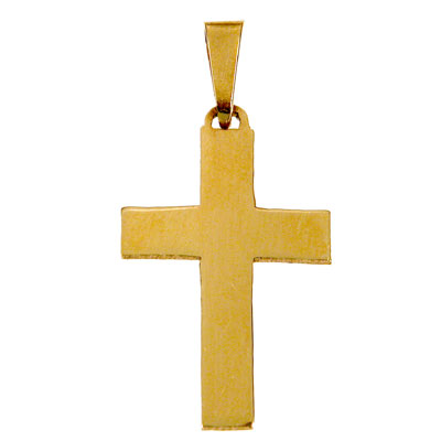 14K Gold cross - "Jerusalem" engraved on the back