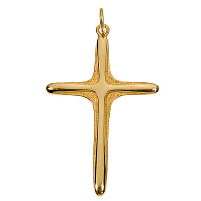 14K Gold Cross, modern design