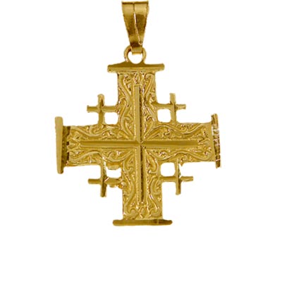 Jerusalem Cross pendant 1" high