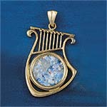 14k Hebrew Ten Commandments Bible Pendant