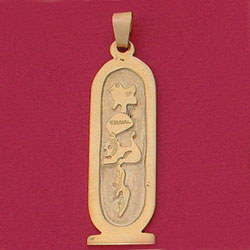 14K Gold Egyptian kartush name pendant.