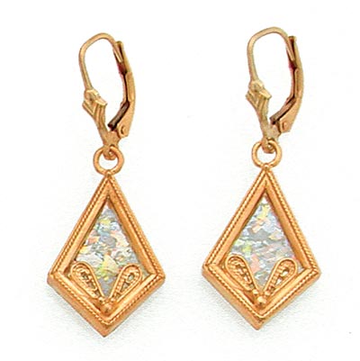 Roman glass earrings