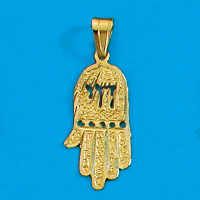 14K Gold Hand with the word "Chai-Life"