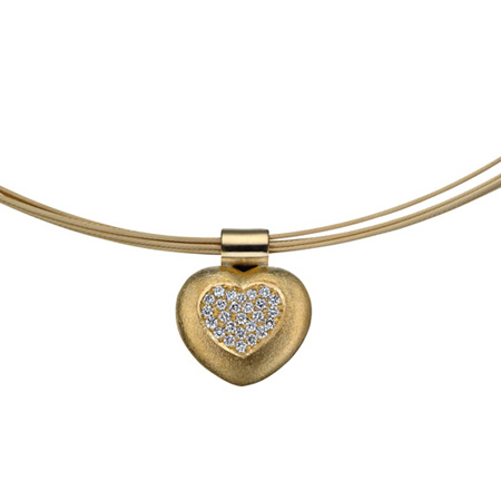 18k gold heart pendant