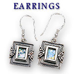 roman glass earrings