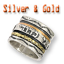 silver and gold rings