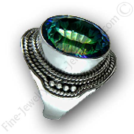 silver ring with cubic zirconia
