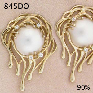 tree of Life Earings 14K Gold, Pearls and Diamonds