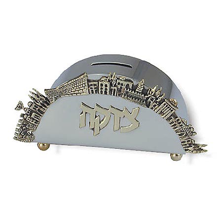 Jerusalem of Gold panorama - 925 Sterling Silver charity box