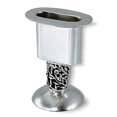 Flowers -  925 Sterling Silver Havdalah candle holder