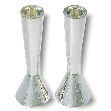 Hammered Candlesticks - 925 Sterling Silver