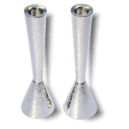 Hammered Candlesticks - 925 Sterling Silver