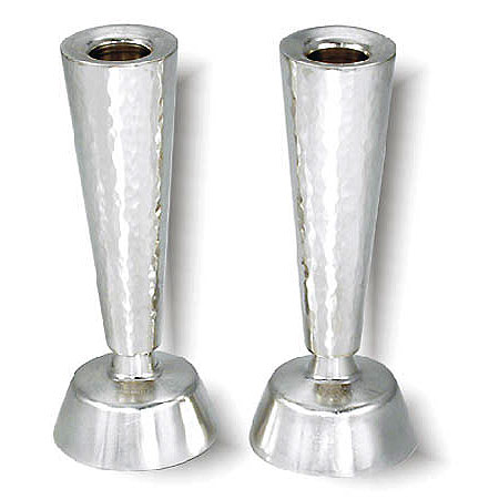Hammered Candlesticks - 925 Sterling Silver