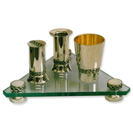 Havdalah set, lattice ornament - 925 Sterling Silver