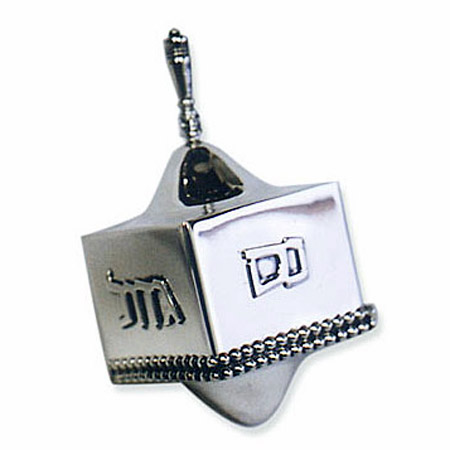 Pearls ornament - 925 Sterling Silver Hanukkah Dreidle