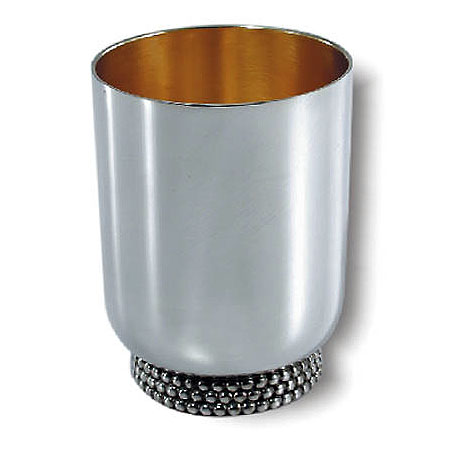 Three rows of pearls - 925 Silver Kiddush Cup