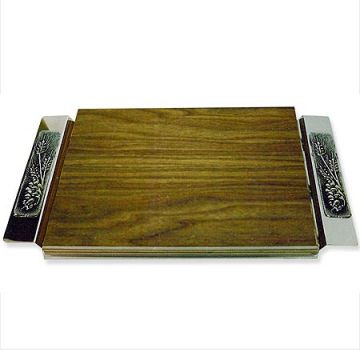 Wheat motif - 925 Sterling Silver Challah Board