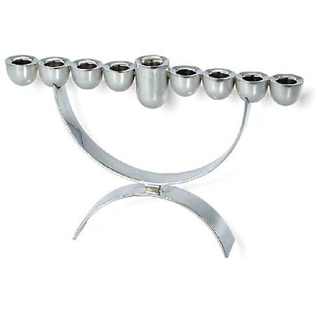 Bows - 925 Sterling Silver Hanukkah Menorah