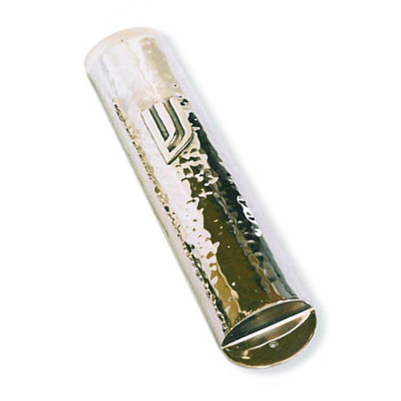 Hammered - 925 Sterling Silver Mezuzah Case
