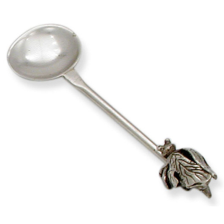 Bee top - 925 Sterling Silver Honey dish spoon