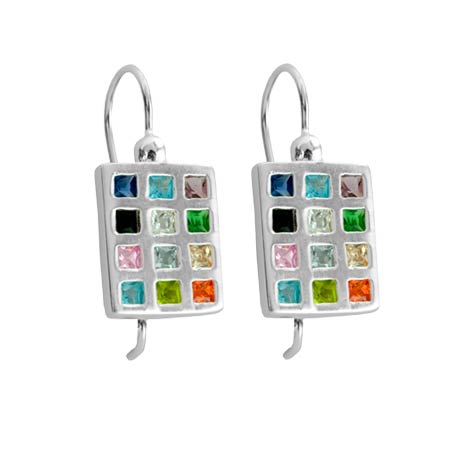 St. Silver Breastplate Earrings - Hook