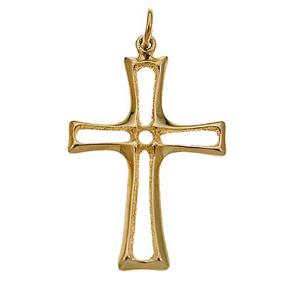 14K Gold Cross, Modern design