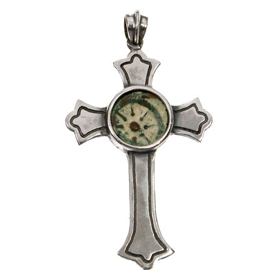 Cross set with Genuine 'Widows Mite' coin