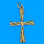 14K Gold Cross Modern design