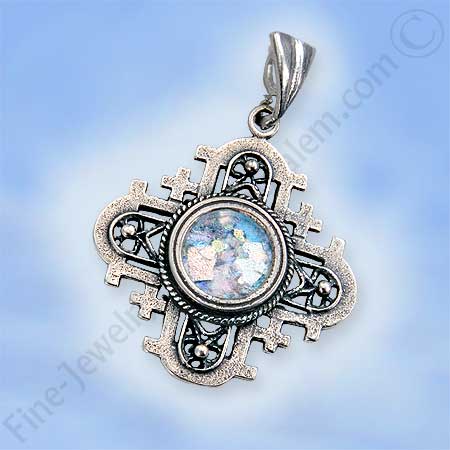 Roman glass pendant
