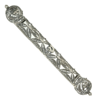 St. Silver Filigree door mezuzah