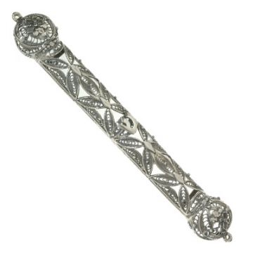 St. Silver Filigree door mezuzah
