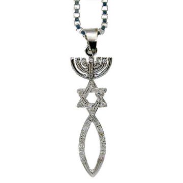 14K white gold & Diamonds Grafted In pendant